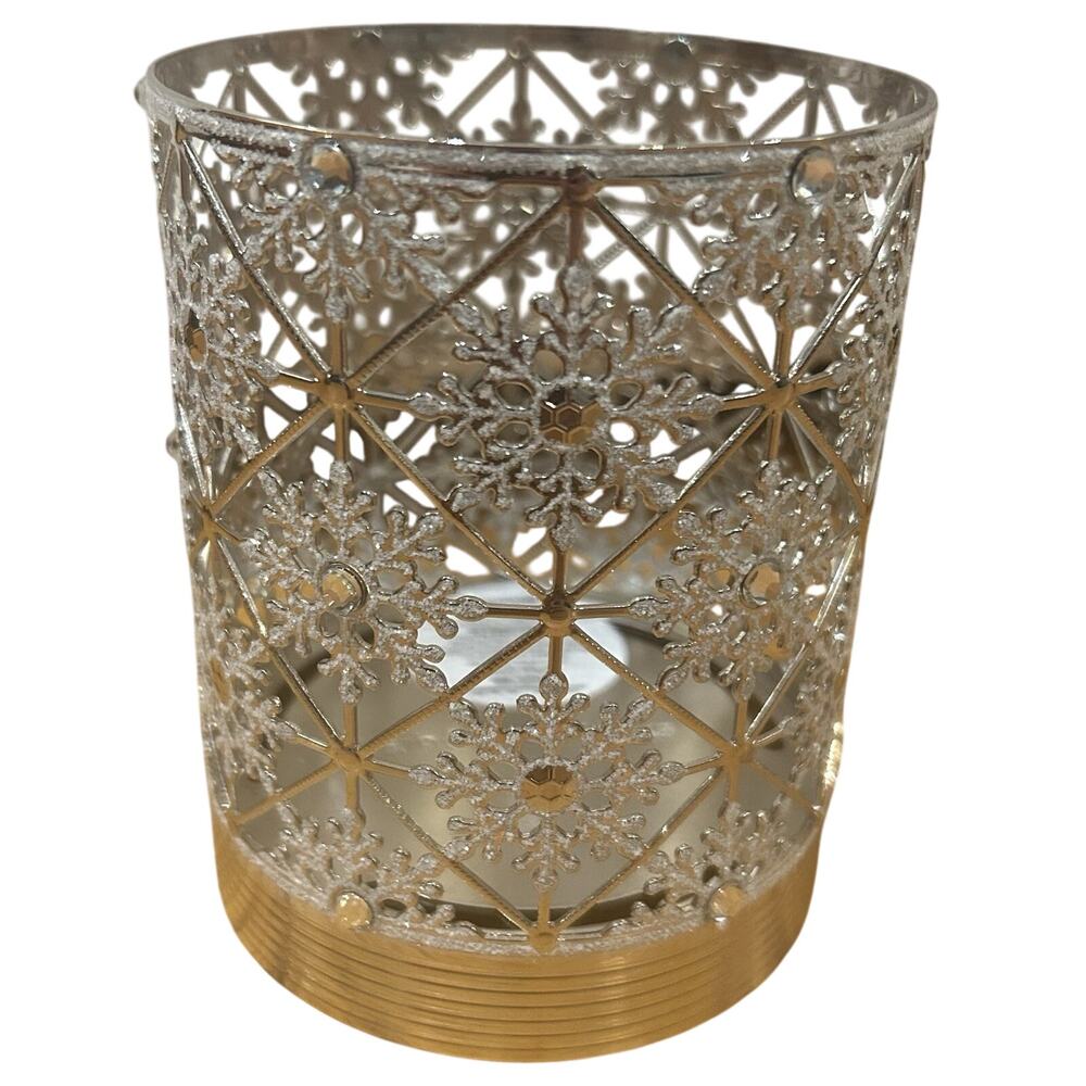 New Bath & Body Works Geo Snowflake Single Wick Candle Holder